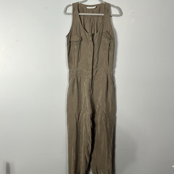 Kookai Army Green Overall Jumpsuit size  French 36 US 4 - Picture 2 of 14